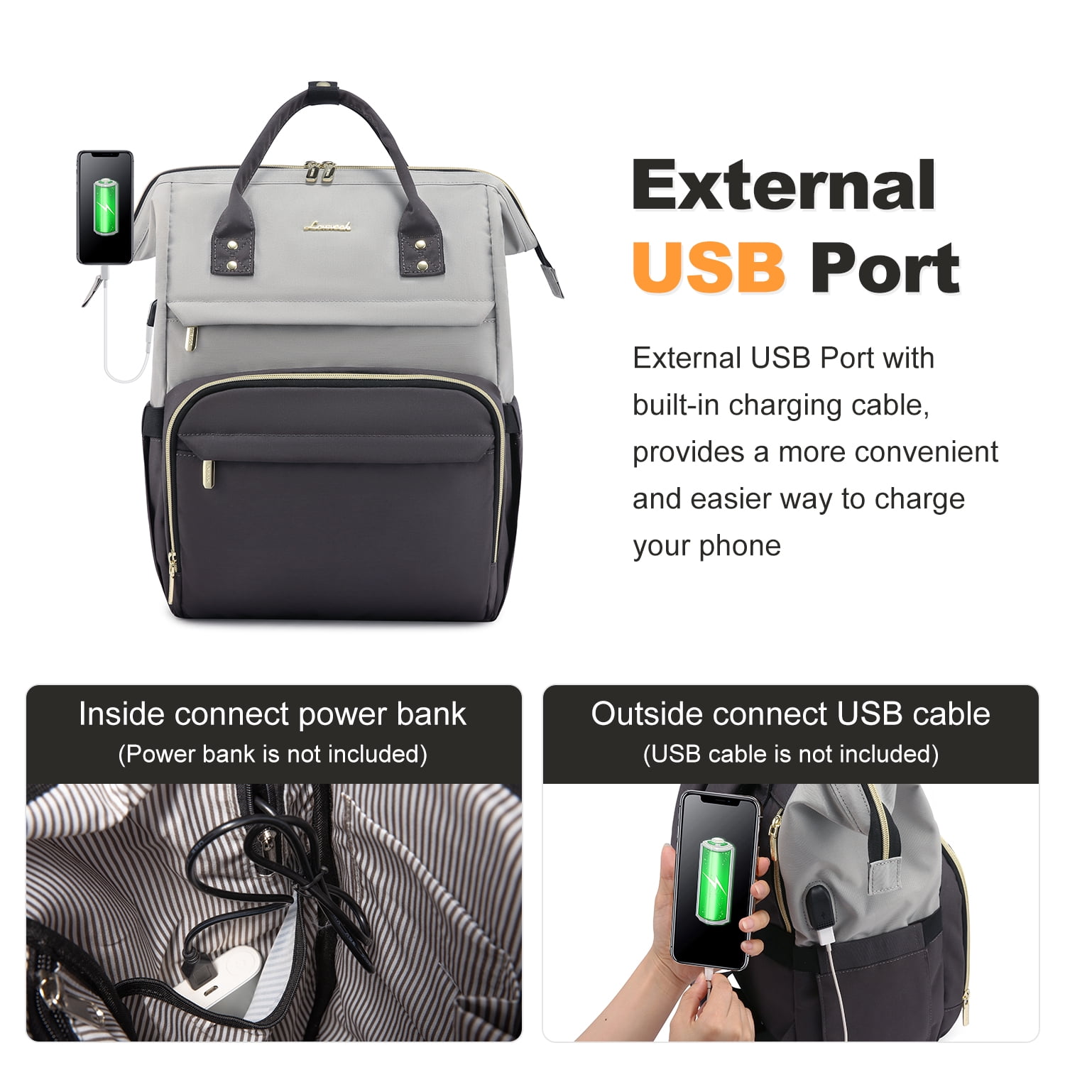 Lovevook Laptop Backpack for Women,15.6inch Business Computer Bag Teacher Nurse Backpack Purse with Anti-Thief Pocket, Larger Waterproof Travel Bag College Backpack with USB Charging Port