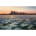 thumbnail image 2 of Braithwaite, Bruce 14x11 Gold Ornate Wood Framed with Double Matting Museum Art Print Titled - Ice Floes on the Delaware, Philidelphia, 2 of 4