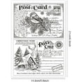 thumbnail image 6 of Christmas Postcard Postage Transparent Clear Stamps Retro Text Background Bird Embossing Stamp Sheets Silicone Clear Stamps Seal for DIY Scrapbooking and Card Making Paper Craft Decor, 6 of 7