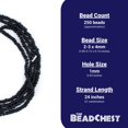thumbnail image 4 of The Bead Chest Black Matte Glass Seed Beads (4mm) - 24 inch Strand of Quality Glass Beads, 4 of 4