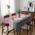 thumbnail image 6 of Pink Gray Table Cloth Waterproof Tablecloths, Vintage Country Gradient Wooden Plank Line Tablecloth Dining Table Cover for Kitchen Party Tabletop Outdoor, Rectangle Tablecloth 60x102 Inch, 6 of 9