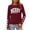 Burgundy, variant on Lovskoo Christmas Sweater Women Xmas Graphic Tunic Sweatshirt Long Sleeve Crewneck Pullover Top Christmas Clothes