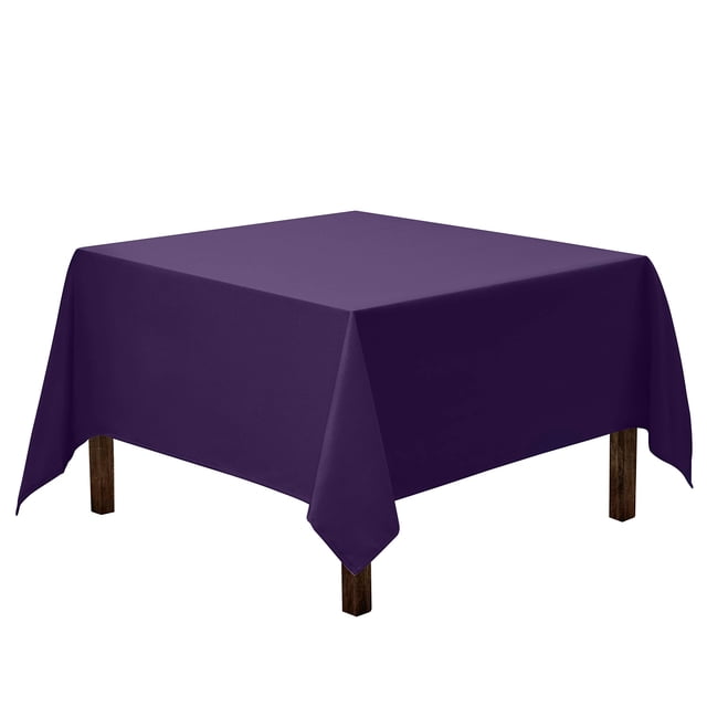 gee Di Moda Nappe Carrée - 85 x 85 Pouces - Nappe Carrée Violette pour Tables Carrées Ou Rondes en Polyester Lavable - Idéal pour Table Buffet, Fêtes, Dîner de Vacances, Mariage et Plus