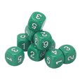 thumbnail image 4 of 20PCS 6 Sides Number Dice Round Corner Design Plastic Dice Set Board Game Teaching Tools Green, 4 of 5
