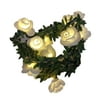 Sunisery Rose Rattan Light String Decoration LED Wreath Light Party Ornament