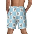 thumbnail image 2 of Lsque Mens Swim Trunks Funny Chicken Pattern - Bathing Suit Compression Liner - Beach Swim Shorts Swimwear - (S-3XL) - Stretch Quick Dry -3X-Large, 2 of 9