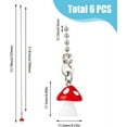 thumbnail image 2 of 6Pcs Fan Pull Chain 6 Styles Stainless Steel Ceiling Pull Chain Pendant Cute Mushroom Ceiling Fan Chain Pulls Extender for Light Lamp Summer Home Decor, 2 of 7