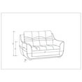 thumbnail image 2 of Titan Furnishings Modern Faux Leather Upholstered Loveseat in Beige, 2 of 17
