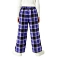 thumbnail image 4 of JOANKDMI Girls Plaid Pajama Pants Warm Fleece Fuzzy Lounge Bottoms Winter Thick Sleepwear Elastic Waist Comfy Cold Weather Relaxed Fit Sleep Trousers Home, 4 of 5