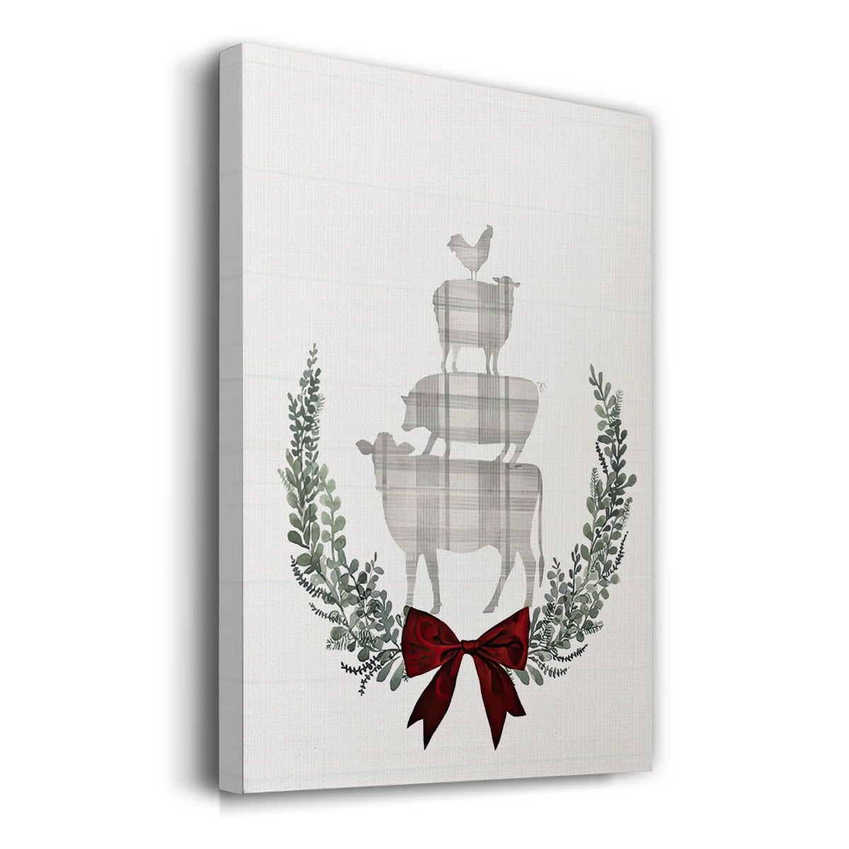 Yuletide Animals II- Gallery Wrapped Canvas
