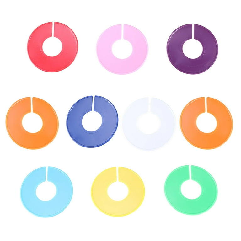 10pcs Plastic Clothes Size Dividers Round Clothing Hanger Circle