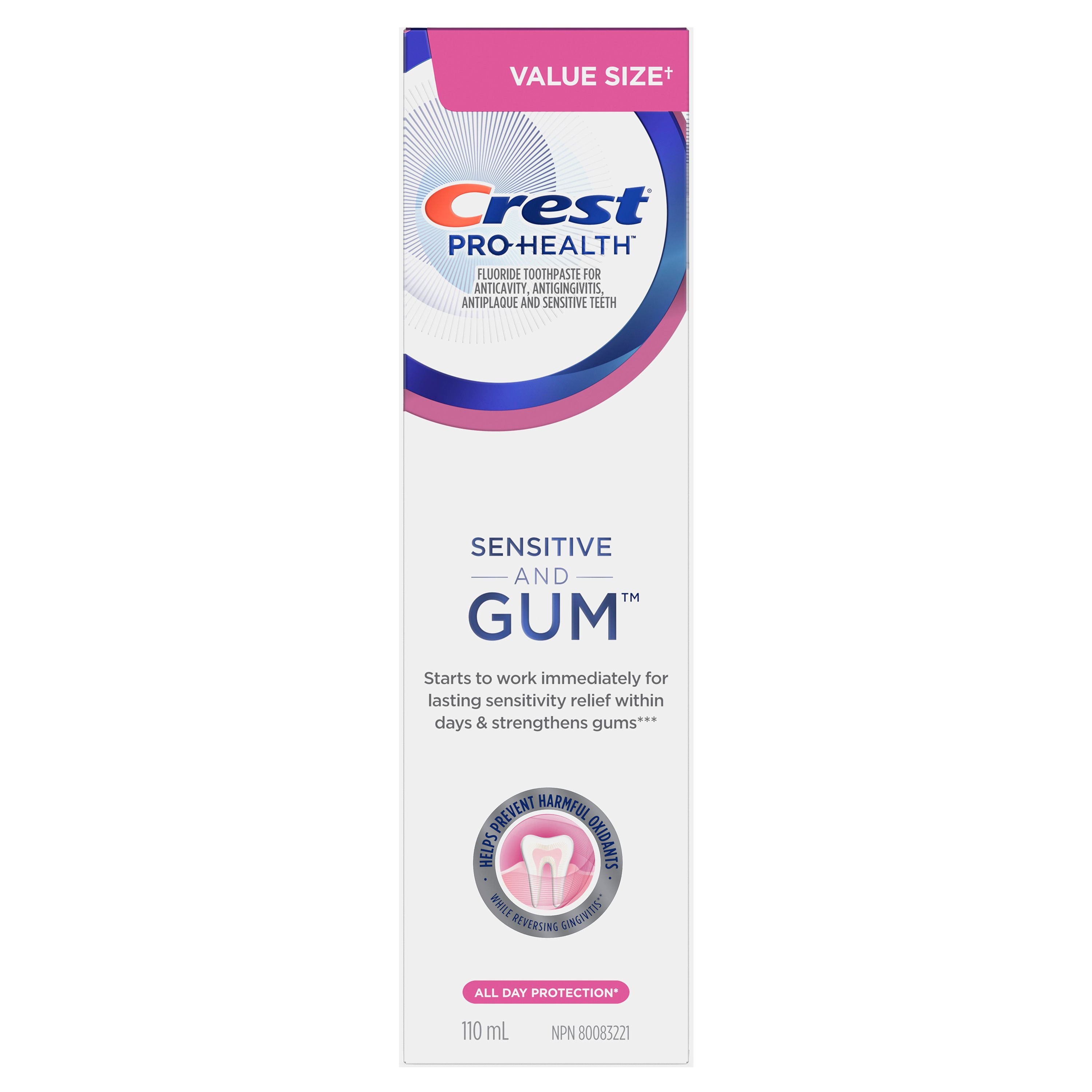 Crest Gum and Sensitivity, Sensitive Toothpaste All Day Protection, 110 mL