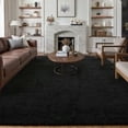 thumbnail image 1 of BERTHMEER 8'x10' Shag Area Rugs for Living Room Fluffy Rugs Bedroom Plush Soft Indoor Washable Modern Contemporary Carpets Rugs, Black, 1 of 1