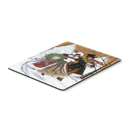- Couple Skating Winter Scene Mouse Pad, Hot Pad or Trivet