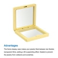 thumbnail image 4 of Floating Thin Film Display Box, ABS Frame Case 9cm x 9cm x 2cm Yellow Pack of 5, 4 of 5