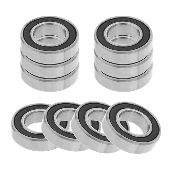 10- Bearings, Skateboard Bearings, Steel and Double Rubber Sealed Miniature Ball Bearings for Inline , Longborad - 6800-2RS 19x10x5mm
