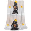 thumbnail image 2 of Balery Dachshund Sitting in Bathtub Manta de Felpa Suave y Acogedora – Cobija de Franela Aterciopelada para Cama, Lavable y Cálida para Sofá, Mascotas, Transpirable-60"x50", 2 of 7