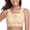 Beige, variant on Women Front Closure Sports Bra Wide Shoulder Straps Push Up Shockproof Yoga Sports Bra Vest Padded Underwear