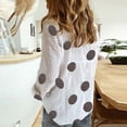 thumbnail image 3 of ICHUANYI 2023 Women's Button Down Shirts Floral Floral Print Long Sleeve Blouses V Neck Casual Tops, 3 of 8