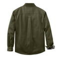 thumbnail image 7 of Men's Long Sleeve Utility Shirt Jacket Plaid Lined Button Down Shirt Collared Versatile Casual Shirt Work Outerwear, 7 of 7