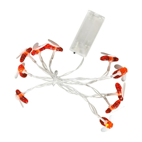 Small Bee LED String Lights 10 Warm Colored 1.5M Outdoor Waterproof Battery Operated for Patio Garden Lawn Living Room Bedroom Decoration