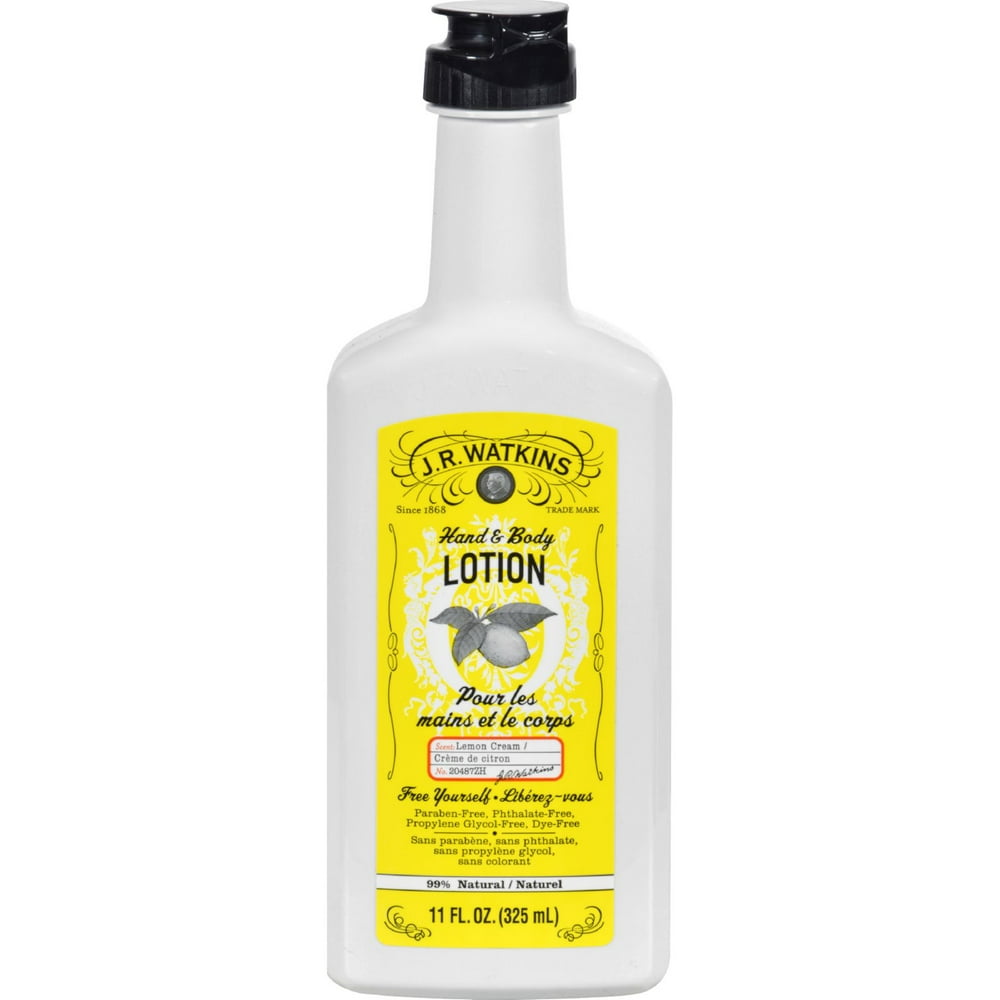 J.R. Watkins Hand and Body Lotion Lemon Cream 11 fl oz