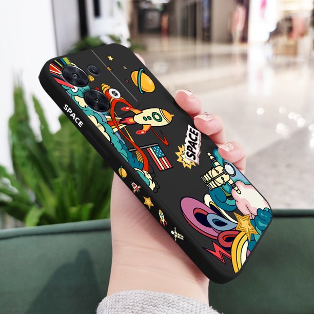Funda De Teléfono Cool Universe Para OPPO Reno 8Z 8 Pro 8T T Z 7Z 6 5 5G 4G Con Patrón Lateral De Silicona Líquida