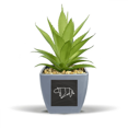 thumbnail image 1 of Origa Tiger Geometric Shape Fake Pineapple Flower Pot Vase Mini Decor, 1 of 3