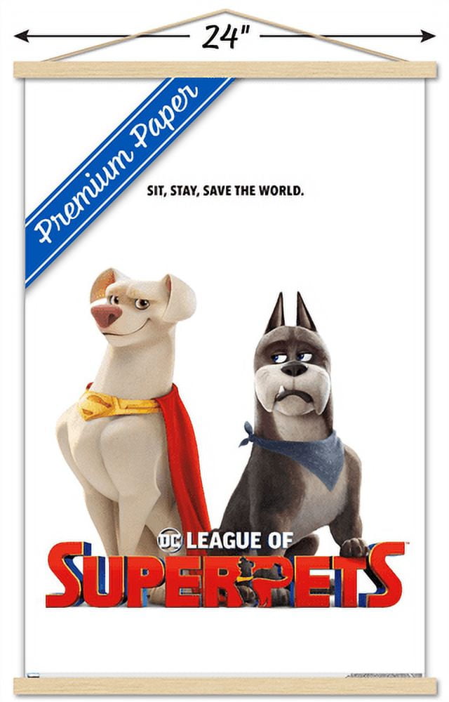 DC League of Super-Pets - Krypto and Ace Wall Poster with Magnetic Frame, 22.375" x 34"