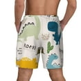 thumbnail image 3 of Kdxio Childish Dinosaur Print Men'S Swim Trunks With Compression Liner 7 Inch Inseam Quick Dry Swim Shorts, 3 of 7