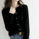 thumbnail image 2 of Cárdigans para mujer, suéter con cuello redondo, cárdigans tejidos de Cachemira para primavera y otoño, suéteres lisos de un solo pecho para mujer DF4934, 2 of 4