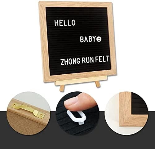 Felt Letter Message Board 340 Letters,Letter Board Sign with Stand, 10X10 Inch for Baby & Pregnancy Announcement Sign,for Party Home Decor