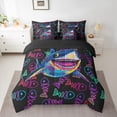 thumbnail image 2 of Castle Fairy Marine Shark Bedding Comforter Set 7 Pieces for Children Teens,Abstract Gradient Full Bedding Set Lightweight,Sea Ocean Animal Fitted Sheet Flat Sheet,Breathable Home Decor,Reversible, 2 of 8