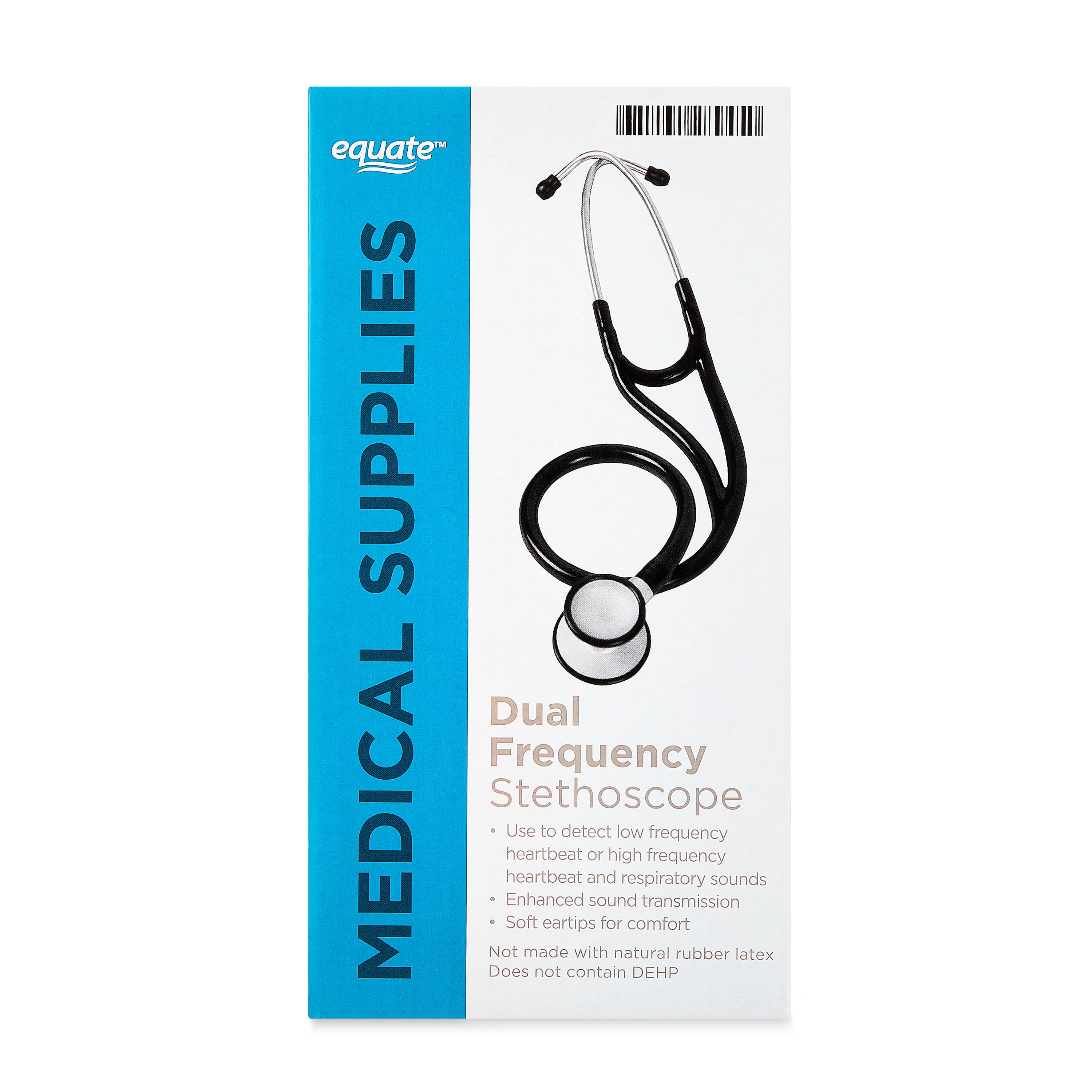 Equate Dual Frequency Stethoscope for Home Use, Pediatric and Adult Use, Lightweight, Dual-Head