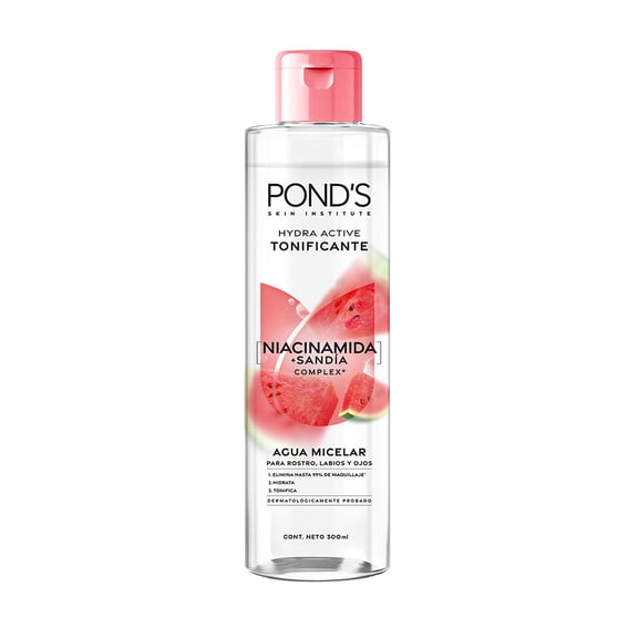 Agua Micelar Pond's Hydra Active Tonificante Sandía Complex 100 ml