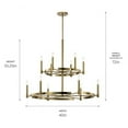 thumbnail image 3 of Kichler Tolani 40" Two-Tier 12-Light Modern Black Ring Chandelier, 3 of 10