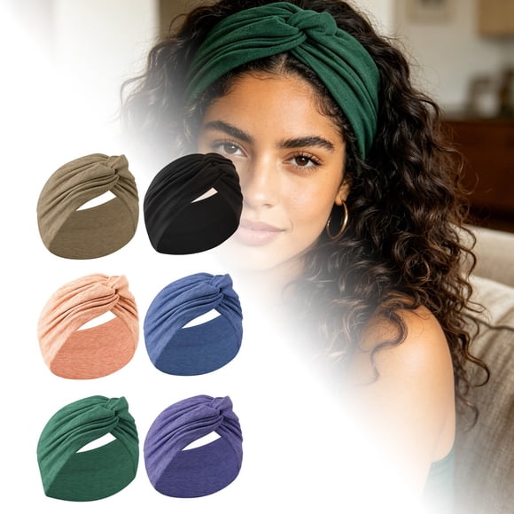 Wide Ladies' Hair Band 7 Inch Headscarf Bandana Ladies' Hair Band Ladies' Hair Band Headband With High Elastic Sweat Absorbing Fashion Headdress.