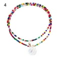 thumbnail image 2 of Jiaroswwei Bohemian Women Cowrie Shell Charm Beaded Double Layer Necklace Jewelry Gift, 2 of 8