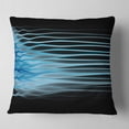 thumbnail image 2 of Designart Light Blue Fractal Flames - Abstract Throw Pillow - 18x18, 2 of 5