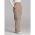 thumbnail image 4 of Womens Cargo Sweatpants Casual Baggy Fleece High Waisted Joggers Pants, 4 of 6