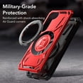 thumbnail image 2 of for Samsung Galaxy S24  Case with 360° Ring Kickstand, Dual Layer Military Grade Heavy Duty Shockproof Protection Rugged Phone Case Cover for Samsung Galaxy S24. SHJ-Green, 2 of 10