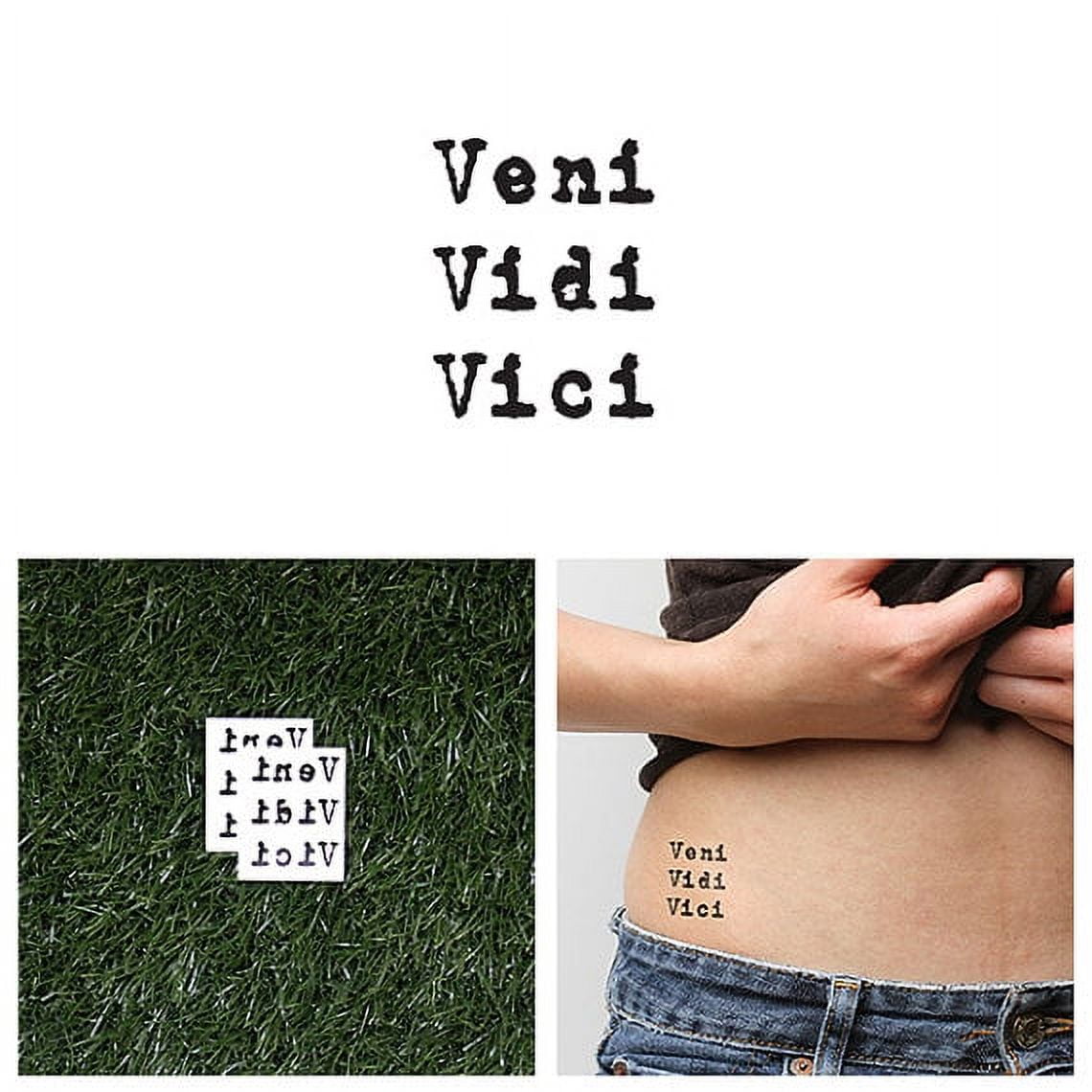 Veni Vidi Vici Temporary Tattoo Sticker (Set of 2)