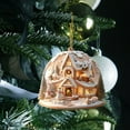 thumbnail image 6 of Oioii 3.15in Christmas Snow House Acrylic Pendant, Festive Winter Scene Ornament for Holiday Displays, H, 6 of 6