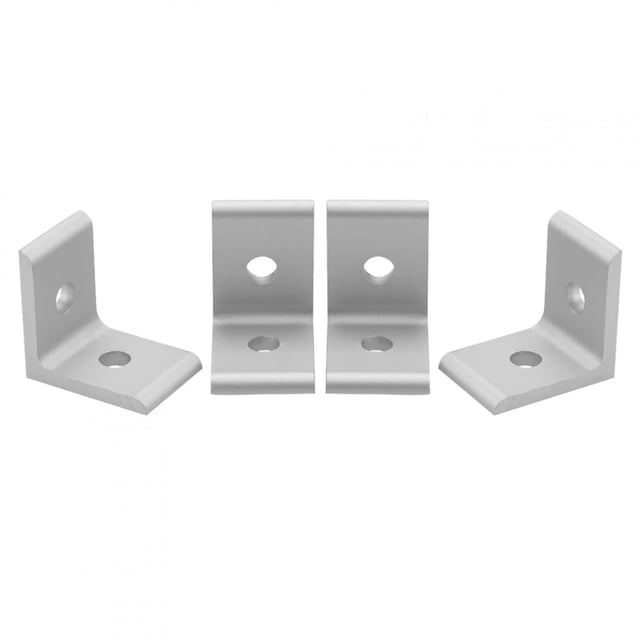 4 piezas de soportes de esquina para conectores de perfil de aluminio (blanco 2020A)