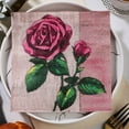 thumbnail image 6 of Fwttom Valentines Napkins, 20pcs Pink Napkins Disposable Handkerchiefs with Red Roses Patterned, Paper Napkins for Holiday, Valentines Day Restaurant & Surprise Night, 6 of 7