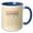 Blue/White, variant on 3drose, Kitchen Measurement Conversion Chart, Rolling Pin, Cup, Yellow Gingham, 11oz Two-tone Red Mug