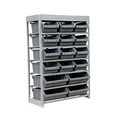 thumbnail image 4 of King's Rack Bin Rack Storage System Heavy Duty Steel Rack Organizer Shelving Unit w/ 22 Plastic Bins in 6 tiers, 4 of 4