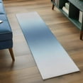 thumbnail image 4 of Light Blue Grey Ombre 2x6 Kitchen Runner Rug, Modern Abstract Art Gradient Non-Skid Rubber Backing Large Rectangle Rugs - Living Room Bedroom Home Office, Indoor Floor Mat Carpets Washable Rug, 4 of 9