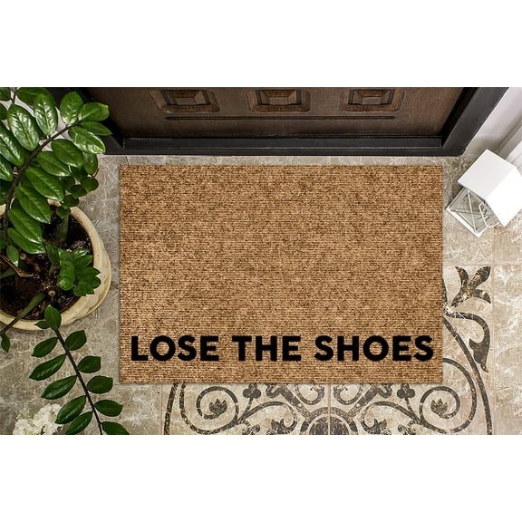 Lose the Shoes v2 | No Shoes | Housewarming Gift | Custom Doormat Closing Gift | Welcome Doormat | Front Door | Funny Door Mat Gift