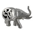 thumbnail image 2 of Metallic Pewter Finish Ceramic Elephant 12 Inches Long, 2 of 3